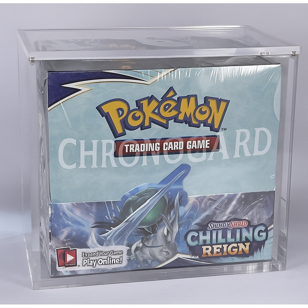 Chronogard Pokemon Acrylic Display Booster Box with UV Protection